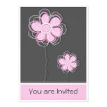 Trendy Floral Invitation Card