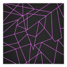 Trendy Hot Pink Abstract shattered art Photo Art