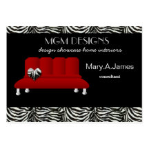 trendy interior decorator Business Cards