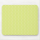 Trendy lime green polka dot dots pattern trendy mouse pads