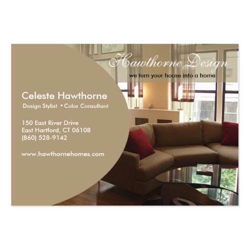 Trendy Ovale Profile Business Card