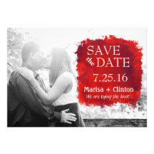 Trendy Photo Save the Date Announcement Cards