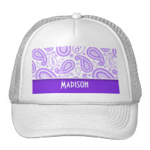 Trendy Purple Paisley Hat