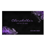 Trendy Salon Spa Floral Appointment Card Purple Business Card Template