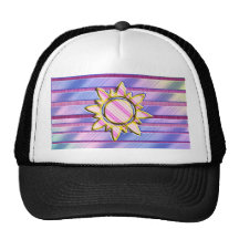 Trendy Striped Pastel Sun Hat