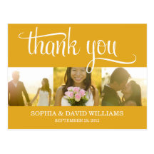 TRENDY THANKS | WEDDING THANK YOU CARD POST CARD