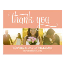 TRENDY THANKS | WEDDING THANK YOU CARD POST CARDS