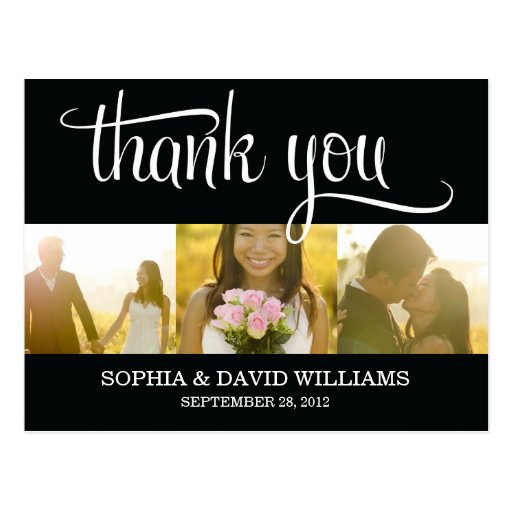 TRENDY THANKS | WEDDING THANK YOU CARD POSTCARD