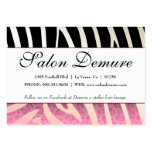 Trendy Zebra & Cheetah Salon Sale Certificates Business Card Templates