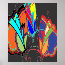 Tres mariposas large poster