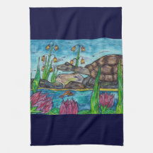 Trev the Turtle Kitchen Towels