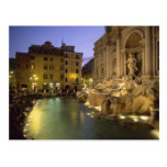 Trevi Fountain at night, Rome, Lazio, Italy Postcard