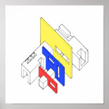 Tri Colour Archi Posters