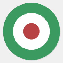 Tri-Colour Mod Bullseye Round Sticker