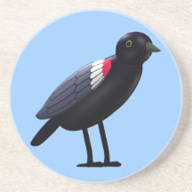 Tri Coloured Blackbird Beverage Coaster