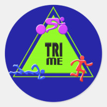 TRI Triathlon Swim Bike Run TRIANGLE TRI ME Design Sticker