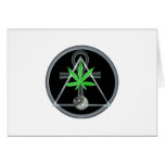 Triangle, Anhk and pot leaf Greeting Card