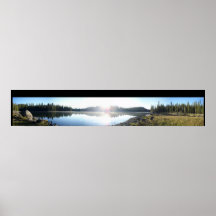 Triangle Lake at Dawn with Title Border Posters
