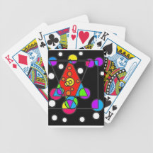 Triangle space card holder playing cards