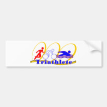 Triathlete SWIM RUN BIKE Bumper Sticker