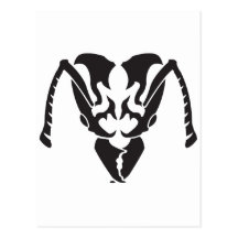 tribal-ant_black post card