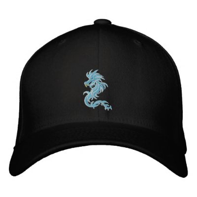 tribal blue dragon baseball cap tribal blue dragon baseball cap