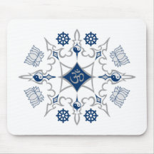 Tribal Buddhist Symbols Mousemats