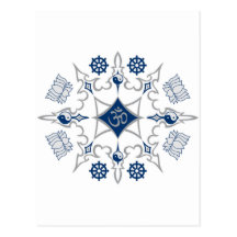 Tribal Buddhist Symbols Post Card