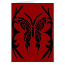 Tribal Butterfly blank card