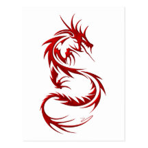 Tribal Dragon Post Card