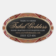 Tribal Dream Goddess Oval Stickers
