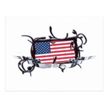 Tribal Flag USA Postcard