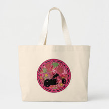 Tribal Flowers Chop Canvas Bags