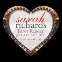 Tribal Forest Sunset Heart Stickers stickers