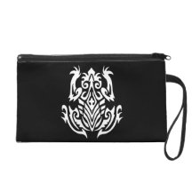 Tribal Frog Silhouette Wristlet