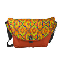 Tribal Pattern Rickshaw Messenger Bag