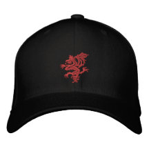 tribal red dragon baseball cap
