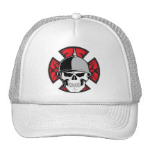 Tribal Round Cross Skull Hat