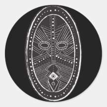 Tribal Round Stickers