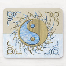 Tribal Sand & Water Yin Yang Mousepad