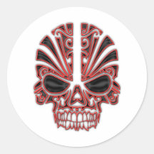 Tribal Skull Sticker