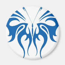 Tribal Style Butterfly Refrigerator Magnet