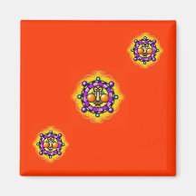 Tribal Sun Abstract Magnet