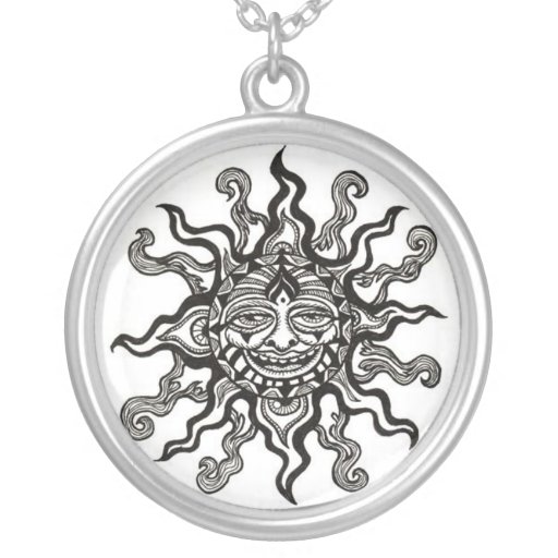 Tribal sun necklace