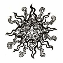 tribal sun photo cut out