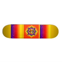 Tribal Sun Rainbow Coloured Skateboard