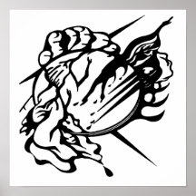 Tribal Thunder Cloud Poster