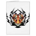 tribal Tiger Tattoo greeting card