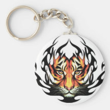tribal Tiger Tattoo Key Chain