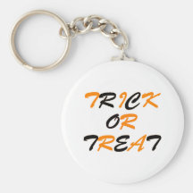 Trick or Treat Orange and Black Keychains